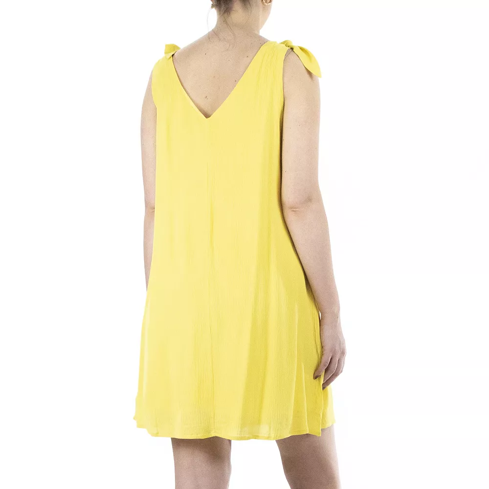 Women's Nina Leonard Tie-Shoulder Shift Dress - Image 9