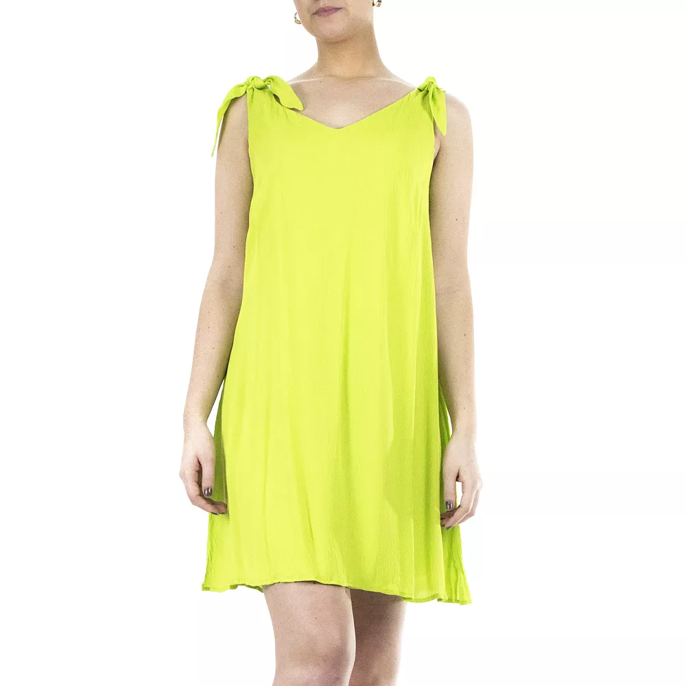 Women's Nina Leonard Tie-Shoulder Shift Dress