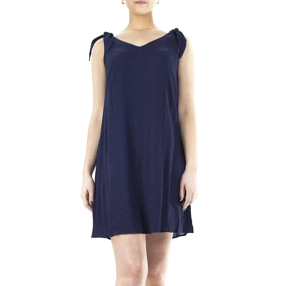 Women's Nina Leonard Tie-Shoulder Shift Dress - Image 3