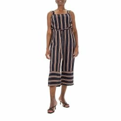 Women's Nina Leonard Print Wide-Leg Crop Jumpsuit