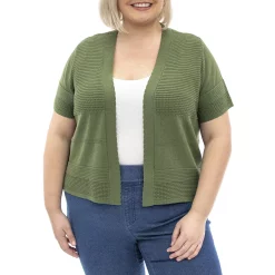 Plus Size Nina Leonard Short Sleeve Bolero