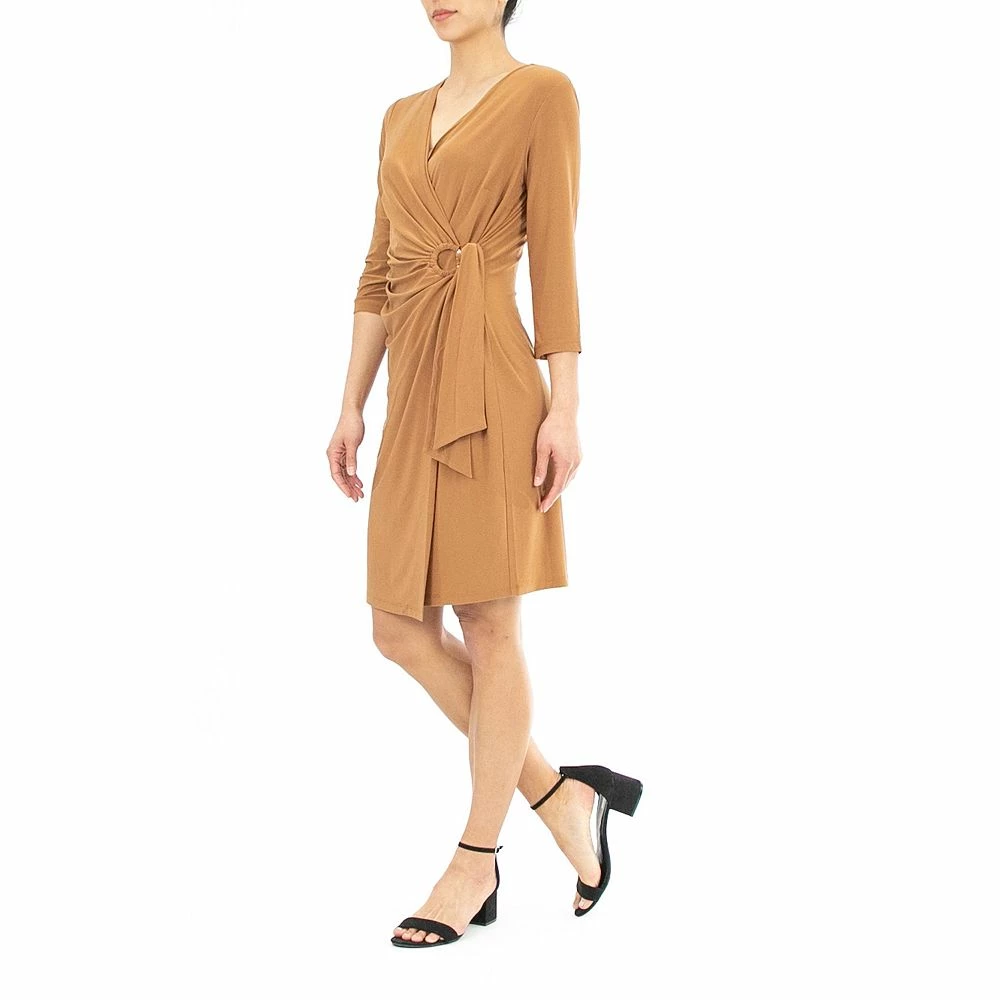 Women's Nina Leonard Faux-Wrap Dress - Image 7