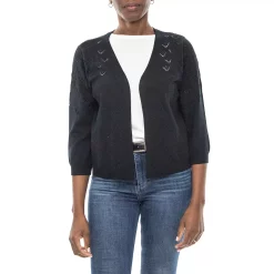 Women's Nina Leonard Pointelle Bolero Jacket