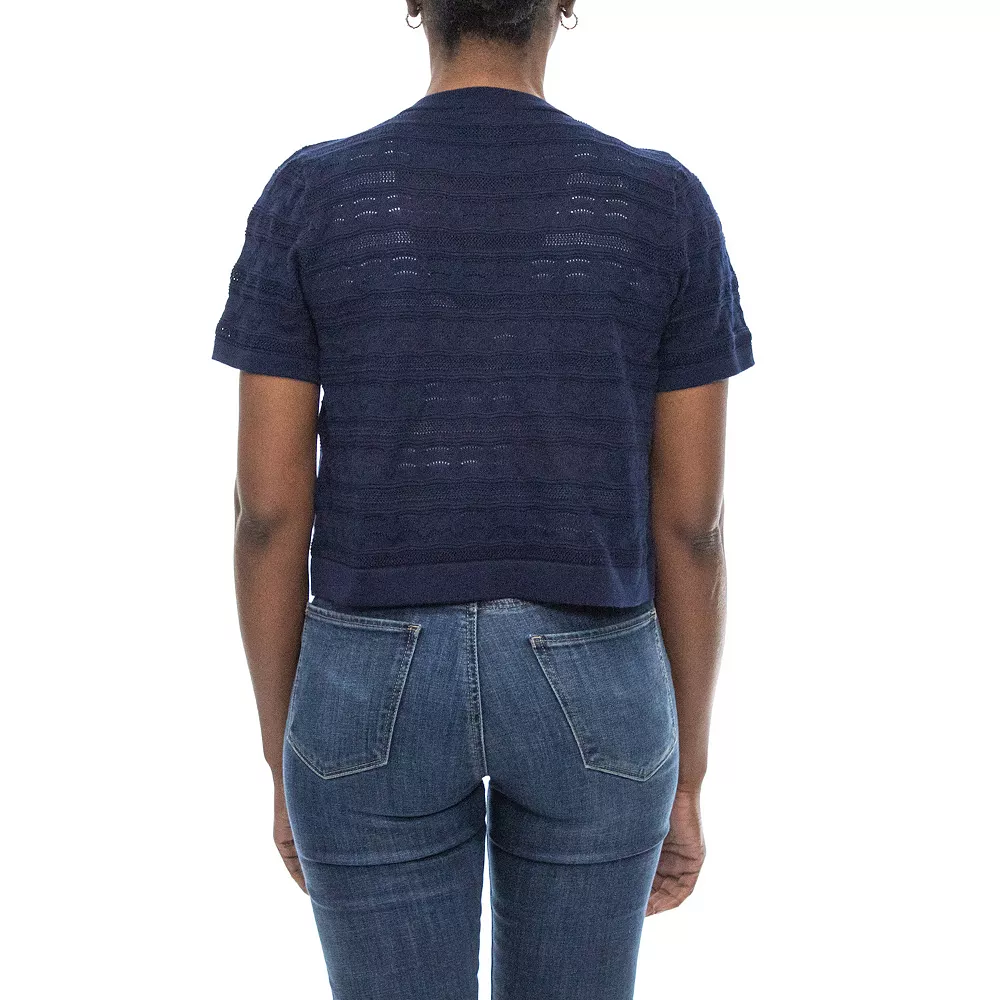 Women's Nina Leonard Novelty Stitch Bolero Jacket - Image 8