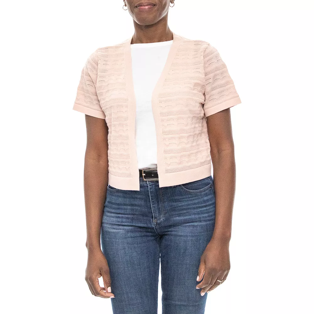 Women's Nina Leonard Novelty Stitch Bolero Jacket - Image 4