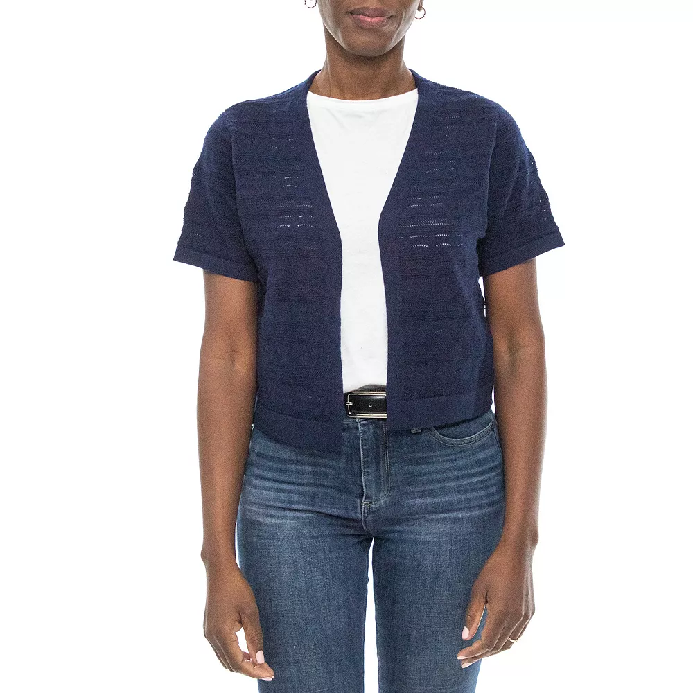 Women's Nina Leonard Novelty Stitch Bolero Jacket - Image 6