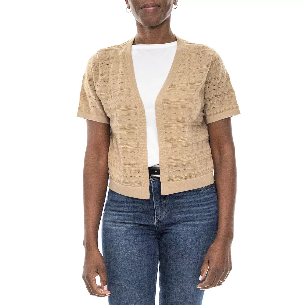 Women's Nina Leonard Novelty Stitch Bolero Jacket - Image 2