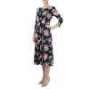 Women's Nina Leonard Sylvania Floral Midi Dress
