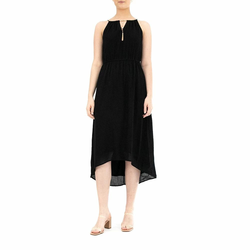 Women's Nina Leonard High-Low Gauze Midi Dress - Image 5