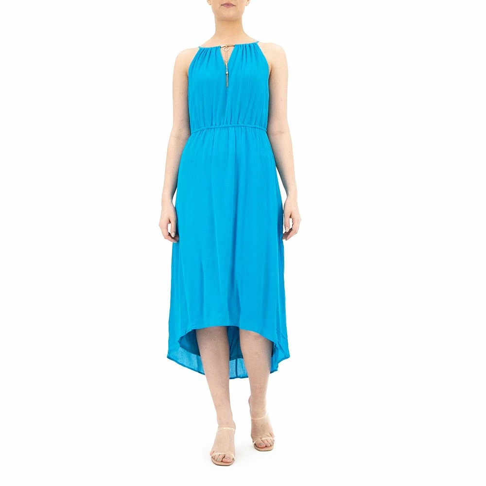 Women's Nina Leonard High-Low Gauze Midi Dress - Image 2