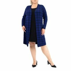 Plus Size Nina Leonard Jewelneck Sweater Dress