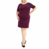 Plus Size Nina Leonard Knit Sheath Dress