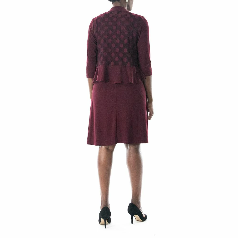 Women's Nina Leonard Ruffle Bolero & Dress Set - Image 4