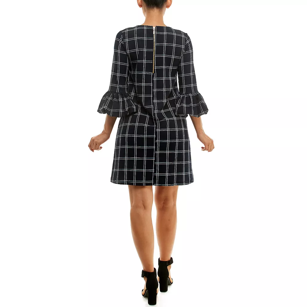 Women's Nina Leonard Crepe Balloon Sleeve Dress - Image 7