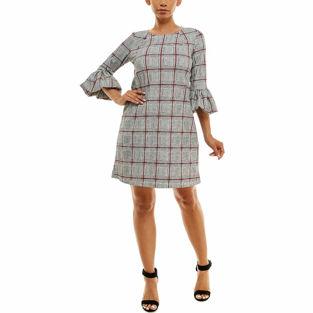 Women's Nina Leonard Crepe Balloon Sleeve Dress