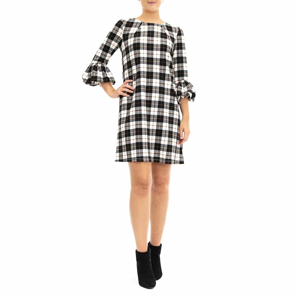 Women's Nina Leonard Crepe Balloon Sleeve Dress - Image 2