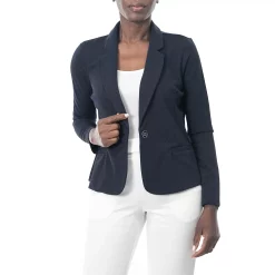 Women's Nina Leonard Single Button Cropped Blazer