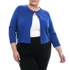 Plus Size Nina Leonard Heat Seal Bolero