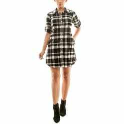 Women's Nina Leonard Collared Button-Front Dress
