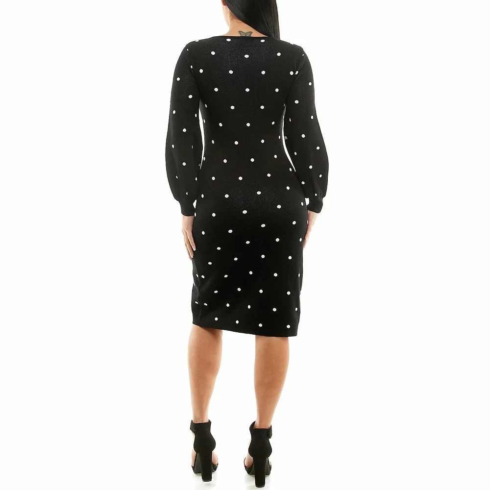 Women's Nina Leonard Balloon Sleeves Sweater Dress - Image 2