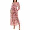 Women's Nina Leonard Chiffon Printed Maxi Dress