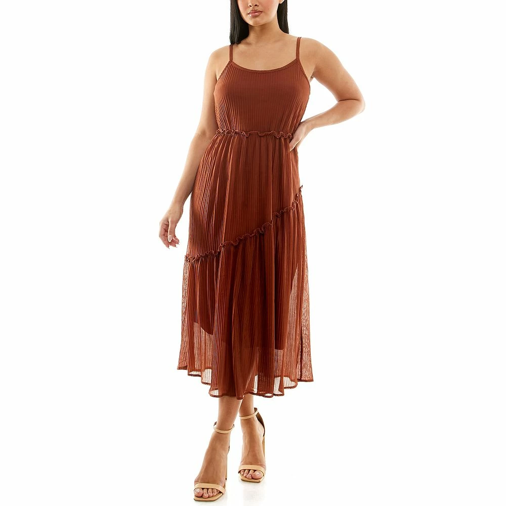 Women's Nina Leonard Pleated Maxi Dress - Image 3