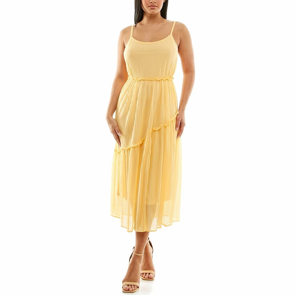 Women's Nina Leonard Pleated Maxi Dress